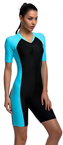 YEESAM® Nouvelle crème Solaire Une pièce à Manches Courtes en apnée Surf Costume Maillot de Bain pour Femmes,...