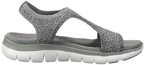 Skechers Skechers womens FLEX Appeal 2.0 - Deja Vu Slingback, Grey, 9 M US