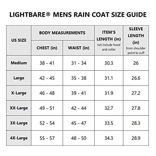 Lightbare Men’s Rain Jacket Lightweight Water Resistant Raincoat Ripstop Packable Breathable Hooded Windbreaker #TOP2