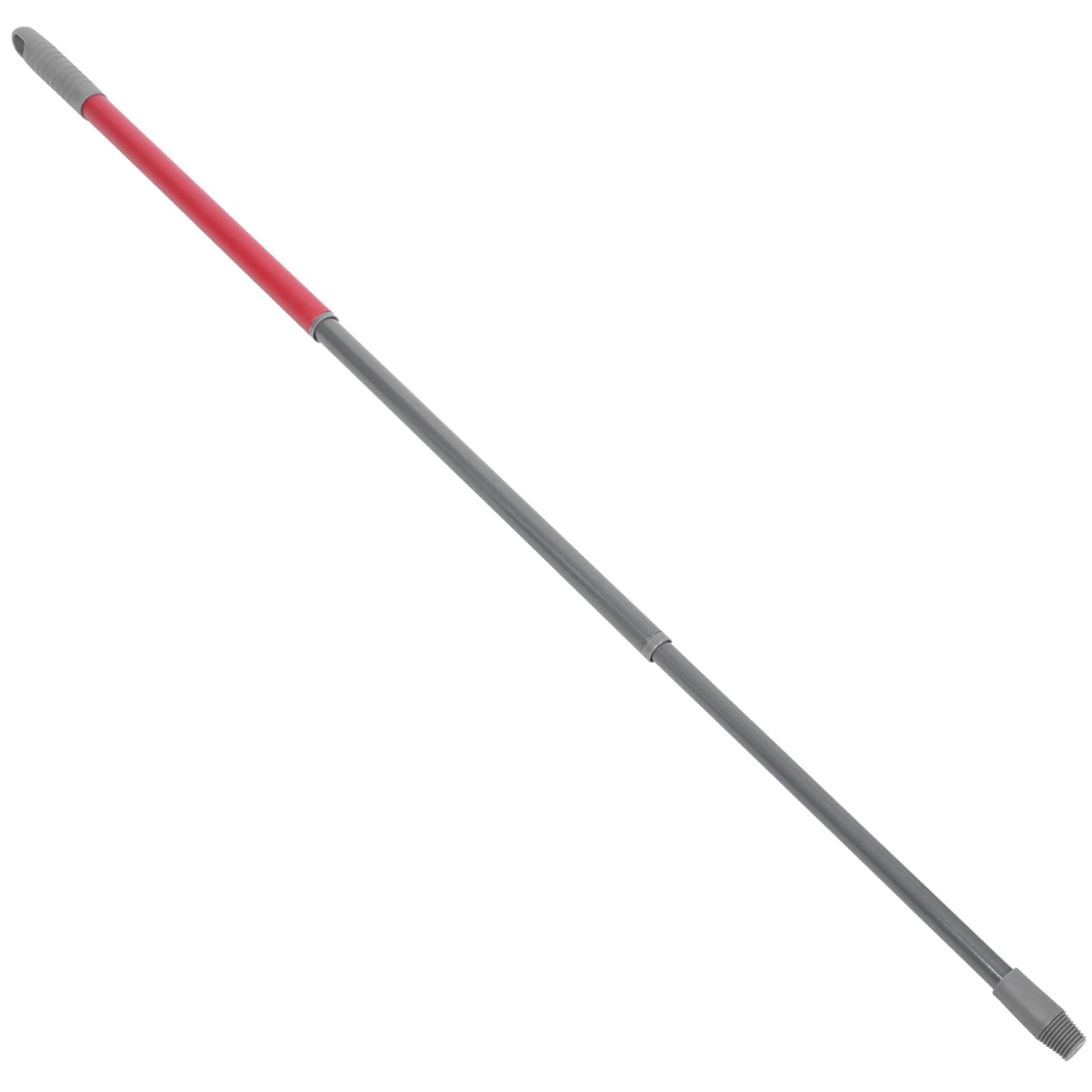 Gatuida Manche à Balai Télescopique en Fer 3 Sections, Accessoire de Rechange Compatible avec Balai Triangulaire, Réglable, Robuste pour Nettoyage Sols, Usage Domestique, Balai à Franges