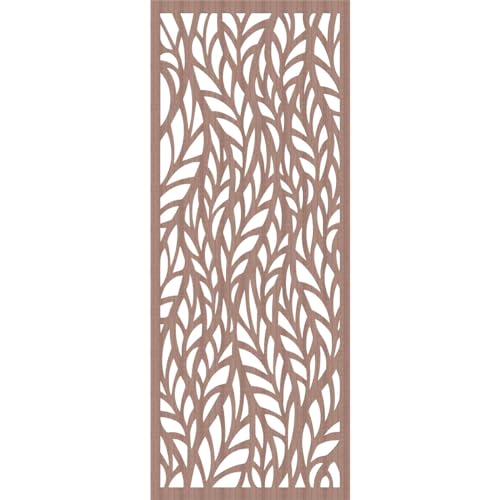 Image of Ortonville Decorative Pierced Fretwork Wood Wall Panels, 35 3 /8 inchW x 89 3 /8 inchH x 3 /8 inchT, Walnut