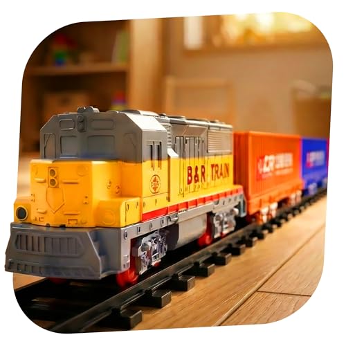Tren eléctrico con sonido y luz B&R para niños y coleccionistas con 4 vagones