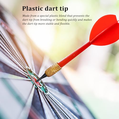 POPAPIE 200 Stück Dartspitzen Kunststoff Ersatzspitze Softdart Spitzen Nicht Leicht zu Brechen Dartpfeil Spitzen Dart Spitzen Soft für Dartsportbegeisterte Dart Zubehör für Elektronische (Schwarz)
