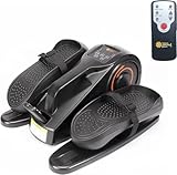 Pedalier eléctrico, Mini Elíptica, pedaleador elíptico portátil, Pantalla Led, Mando a Distancia Pedalera elíptica portátil para Realizar Gimnasia pasiva o Activa. (Naranja)