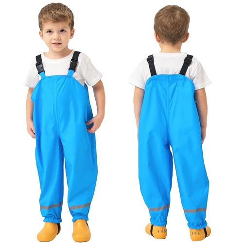 Fewlby Kids Rain Bib Pants Navy