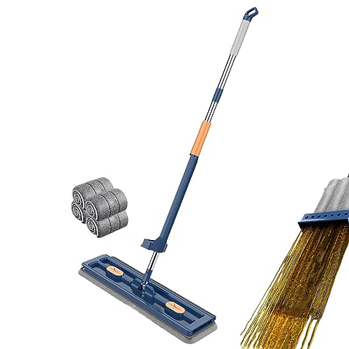 JINGAN Para suelos de madera | para el polvo para suelos de madera – Rotación de 360 grados Uso seco y húmedo fregona para suelos de microfibra limpieza del suelo para suelos de