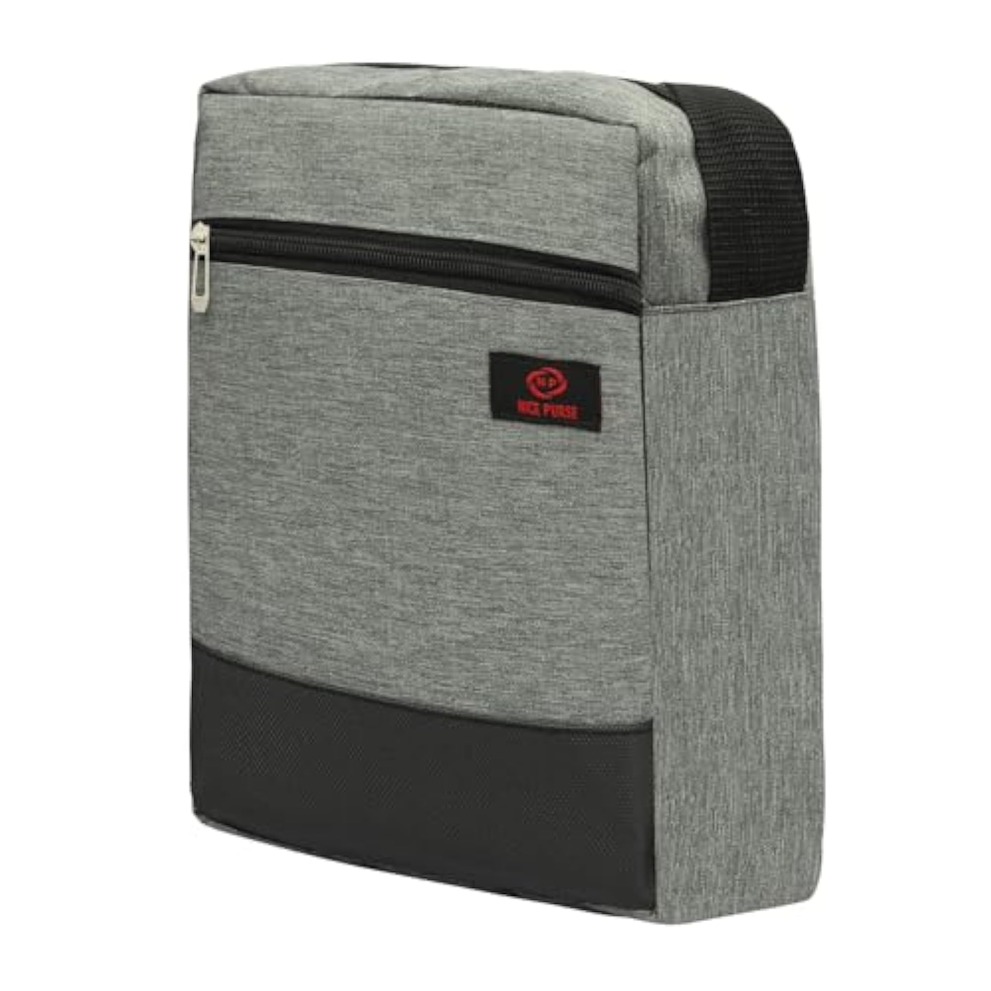 Grey Crossbody Sling Messenger Bag with Multiple Compartments