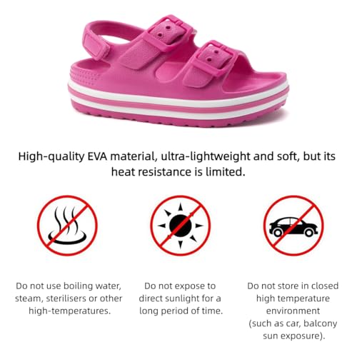 Image of Toddler Buckle Sandals Open Toe Water Sandal with Adjustable Back Strap for Boys Girls