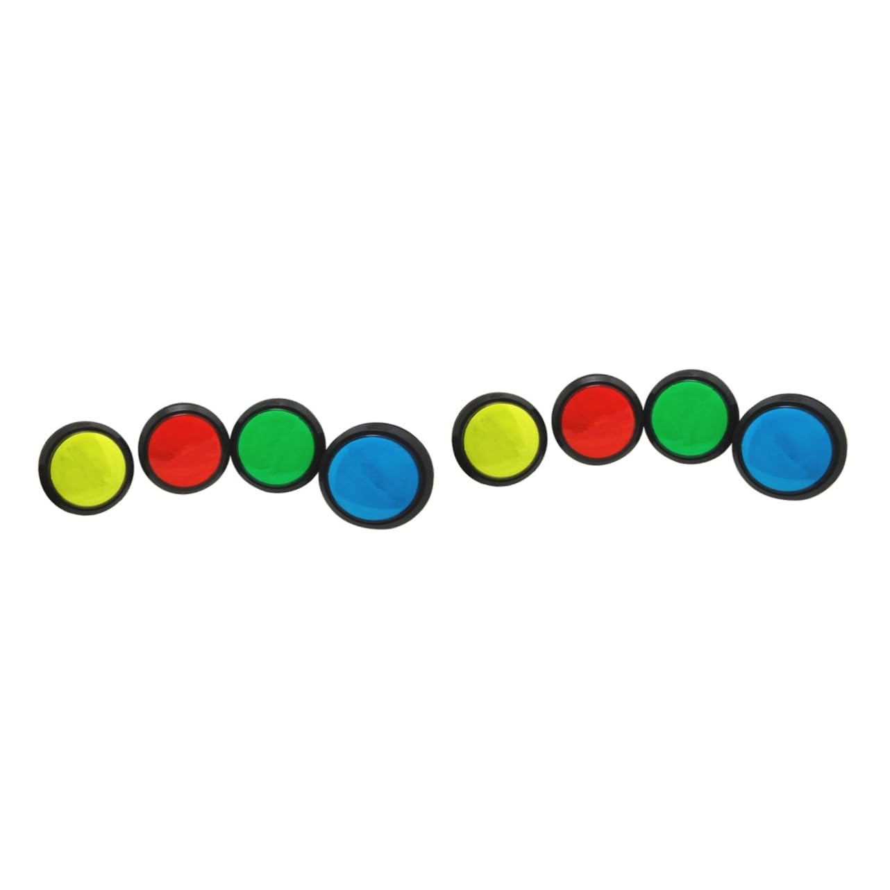 Toyvian 8pezzi Pulsanti Circolari Per Gioco Da Tavolo Da Rosso Giallo Blu e Verde Pulsanti e Giochi Di Risposta