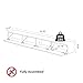 POVISON Fully-Assembled Minimalist Floating TV Stand, Modern Wall-Mounted Entertainment Center with 4 Flip-Down Cabinet Doors, Solid Wood, Walnut Veneer & White, 94