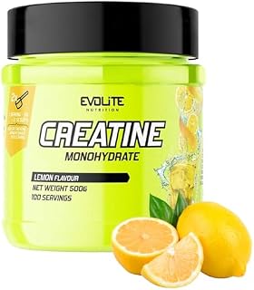 Evolite Nutrition Kreatyna Monohydrat 500g - Monohydrat kreatyny w proszku - Creatine Monohydrate - Bez kalorii - z dodatkiem tauryny