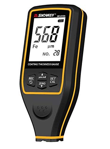 Medidor Digital de Espesor de Recubrimiento SW-6310A, Rango 0-1700 μm para Metales Ferrosos y No Ferrosos, con Memoria para 30 Mediciones miniatura 2