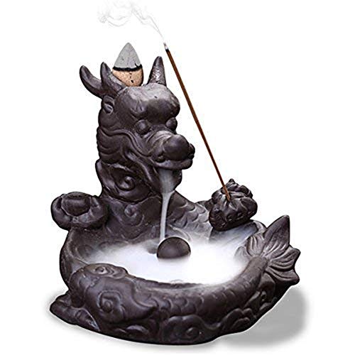 DIYARTS Dragon Backflow Incense Burner Aromatherapie Räucherkegel Räucherstäbchenhalter Mit...