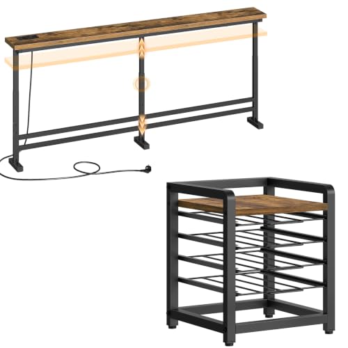 Mesa de sofá con toma de CA y soporte para 80 cápsulas café 2