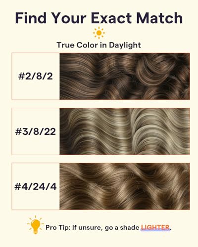 Image of Full Shine Dark Brown Balayage Clip in Extensions Real Human Hair, 12 Inch | 3 Pcs 60g, Clip in Hair Extensions, Lightweight Comfortable Wear