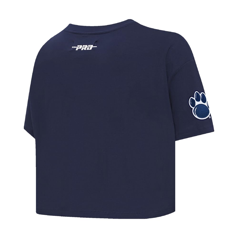 Womens NCAA Penn State Nittany Lions Classic Chenille Short Sleeve Boxy Tee Midnight Navy S