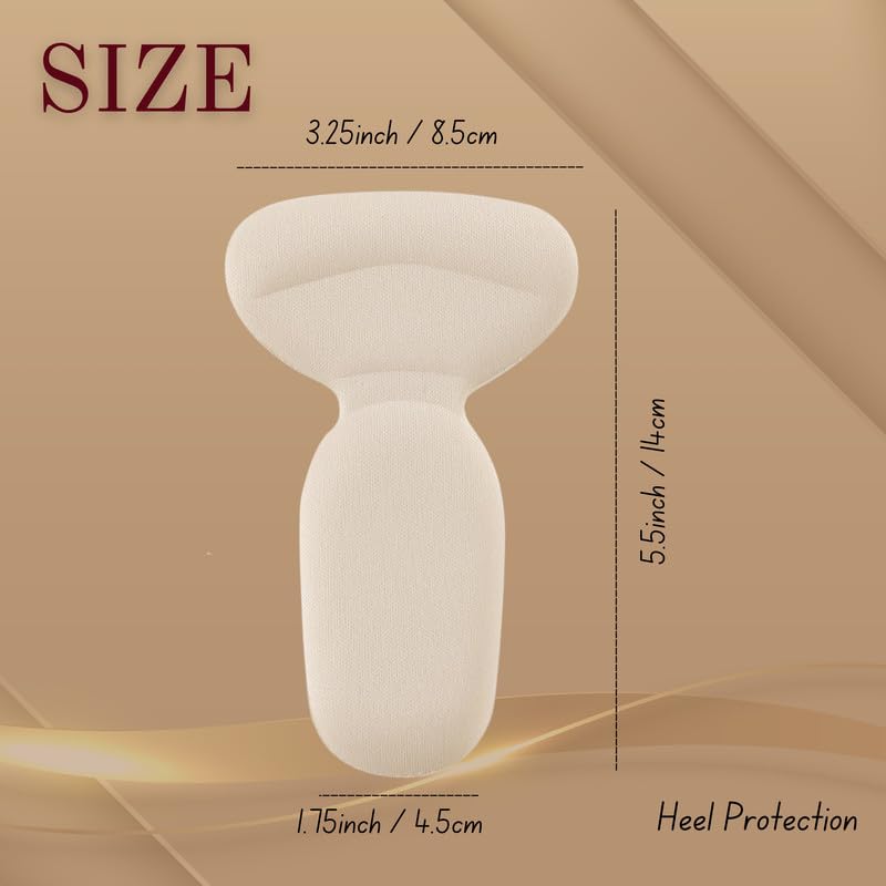 Wonder Care 2pcs (1 pair) Shoe Insole Heel Cushion Pad, Self Adhesive Reusable High Heel Grips for Losse Shoes, Shoe Bite Protectors, Heel Liners for Comfort & Heel Pain Relief - Image 5 thumbnail