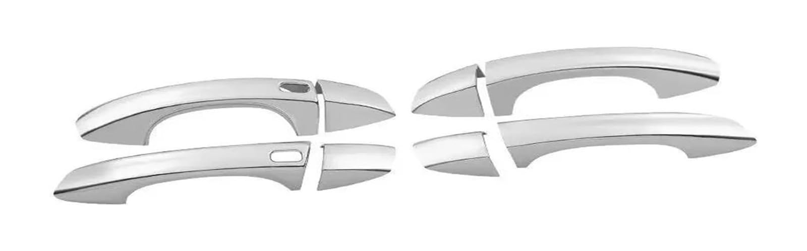 Hckclmbmzw Style4 For Skoda For Kodiaq 2017-2022 Carbon Fiber Chrome Car Door Handle Cover Trim Sticker Styling Accessories Door Handle Cover(Style4)