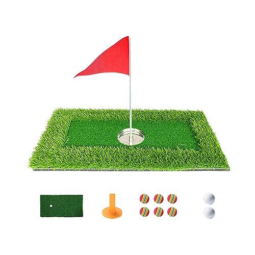 Float Golf Putting Mat Pool Outdoor Golf Game Set Swing Chipping Golf Tee Foldable Training Tool Golf Balls Golf Putting Green for Pool/Water Garden