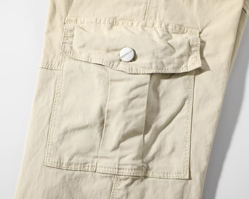 Image of Girls Cargo Pants Wide Leg Streetwear Cute with Pockets Joggers 4-12 Year Army Green