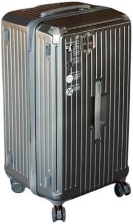 Carry On Luggage, 20-Inches Hardshell Minimalist fashion striped PC with Double Spinner Wheels, Lightweight, BTL-A001-20 Grey