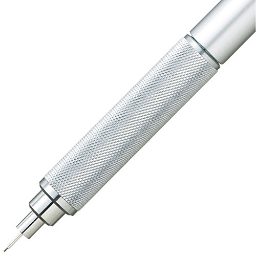 Image of uni Shift Pipe Lock Drafting Pencil, 0.3 mm, Silver Body with Light Blue Accent (M31010.26)
