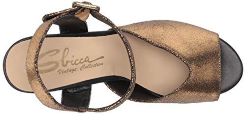Sbicca Women's Ankle Strap Heeled Sandal, Gold, 6 #TOP4