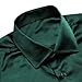 Hi-Tie Satin Mens Green Long Sleeve Dress Shirts Formal Shirts for Men Button Down Regular Fit Party Wedding