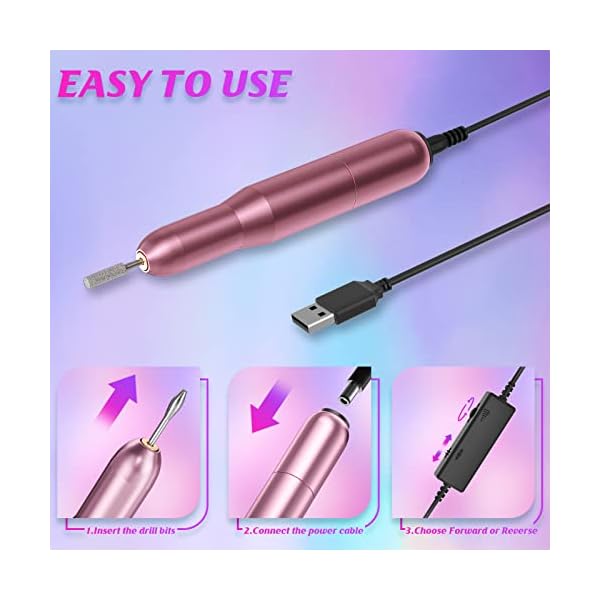 Elektrische Nagelfräser, Guiseapue Geschenke für Frauen, Mama, Freundin, Elektrische Nagelfeile Profi Nagelfräser für… – Bild 6