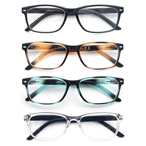 HEEYYOK 4 Pares de Gafas de Lectura Rectangulares Cover