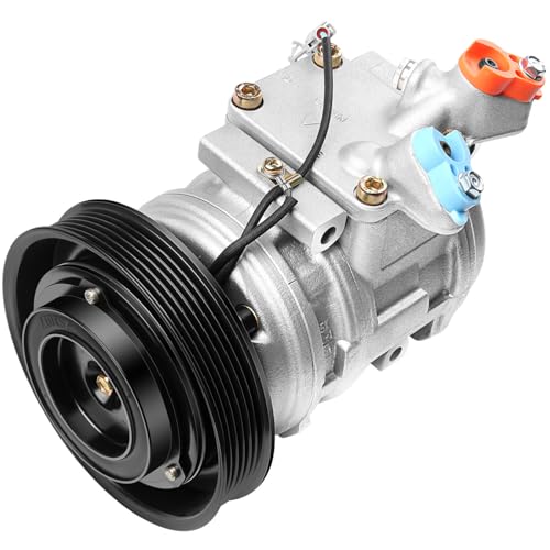 Image of SCITOO Air Conditioner Compressor 1998-2002 for Toyota Corolla 1.8L (10PA15C, PAG46, 6 Grooves, Aluminum Alloy, Clutch Included, 160 ml Oil Prefilled, Rapid Cooling, Energy Saving)