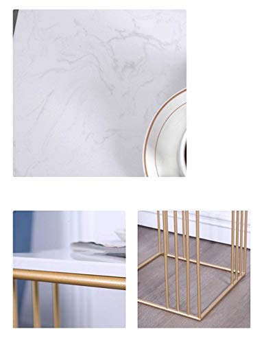 Table basse marbre doré gain de place pour petits salons et canapés - 6