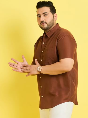 Image of Bigbanana Plus Size Men's Regular Fit Solid Shirt