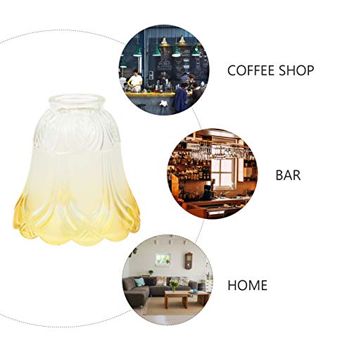 Mobestech Abajur de Vidro Transparente Em Forma de Flor Abajur Tampa Da Luz para a Lâmpada de Assoal