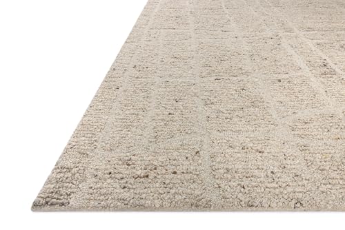 Image of Loloi Magnolia Home by Joanna Gaines Jones Oatmeal 9'-3 inch x 13' Area Rug | Magnolia Home by Joanna Gaines JON-01 Approx. 9x13 Beige Living room Dining room Bedroom, Plush, Organic, Low-Pile, Area Rug