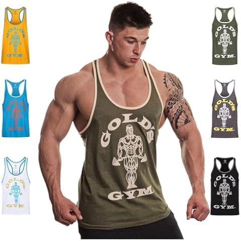 Gold's Gym Muscle Joe Contrast Stringer Vest Cover