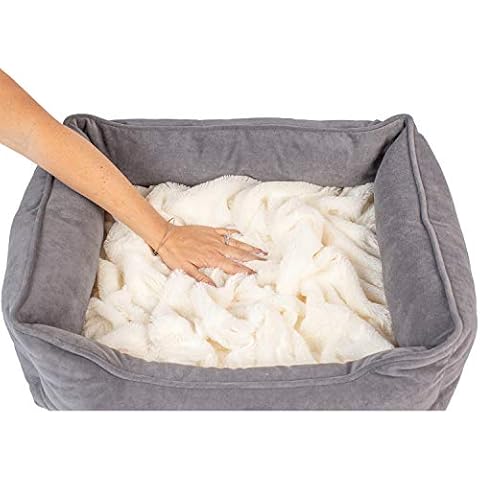 PetFusion Calming Cuddler Dog Bed Natural Burrowing Memory Foam Anti-Anxiety Cosy Bed (64cm x 53cm) Cover