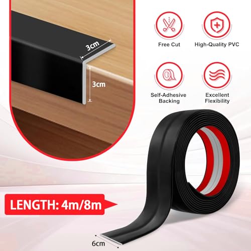 Molduras de pared autoadhesivas para tapar grietas y proteger esquinas 3
