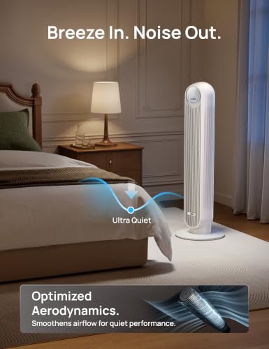 DREO Smart Tower Fan for Bedroom, 28ft/s Velocity, 8 Speeds Ultra Quiet Fan - Image 3