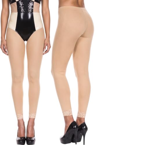 Image of ToBeInStyle Women's Opaque Ankle Long Nylon Footless Fun Tights Pantyhose