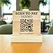 Custom Business Wooden Social Media Sign with QR Code – Personalized Scan to Pay Plaque for Venmo, Cash App, Instagram – Custom Printed Wood Display for Small Business Counter or Booth