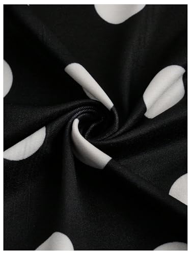 Floerns Women's Polka Dots Drawstring Skirt Ruched Split Front Bodycon Midi Skirts4