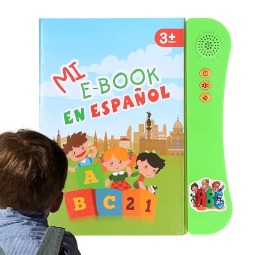 Libri Per Bambini Con Pulsanti Sonori,Giocattolo Educativo Bilingue Sensibile al
