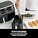 Ninja DZ201 Foodi 8 Quart 6-in-1 DualZone 2-Basket Air Fryer with 2 Independent Frying Baskets, Match Cook & Smart Finish to Roast, Broil, Dehydrate & More for Quick, Easy Meals, Grey