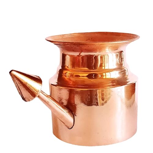 TreegoArt Olla Neti de cobre puro para almacenar y servir agua (250 ml)