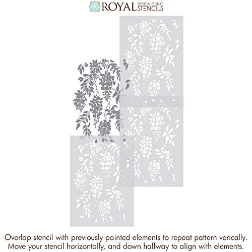 Buy Wisteria Vine Wall Stencil - Flower Wall Mural Stencils for