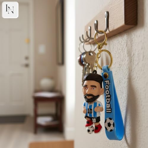 Image of Football jersey Keychain | Ronaldo key chains | messi Keychain | 3D Cute silicone key chain for bike men | soccer Keyring gifts for boys | anime key holder for bag