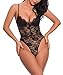 Produktbild ShinyStar Damen Sexy Body Dessous Rückenfrei Spitze Bodysuit Negligee Reizwäsche Unterwäsche Einteiliger Lingerie Nachtwäsche, S, Schwarz2
