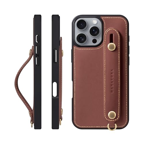 HANATORA for iPhone 16Pro �P�[�X �{�v �ϏՌ� �w�ʃx���g �X�g���b�v�����O �X�}�z�P�[�X �X�}�z �X�^���h�@�\ �R�[�h�z���_�[ �K���X�t�B���� �t�� �I�C���h���U�[ �M�t�g �`���R GH-16Pro-Choco-m