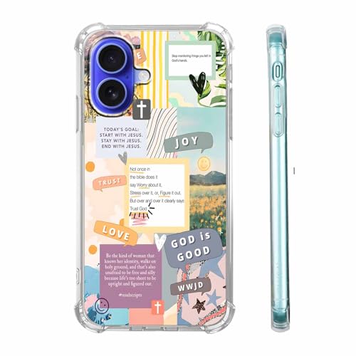 malegaon Christian Quotes for iPhone 16 Case,Bible Motivational Words for Christian,Soft TPU Bumper Case for iPhone 16,6.1"